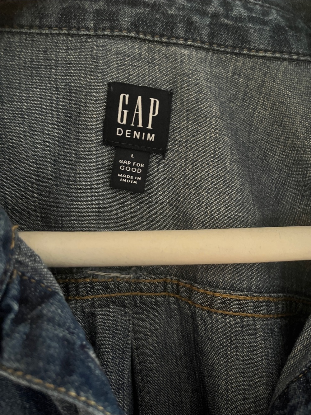 GAP Dark Blue Denim Midi Dress - Picture 2 of 2